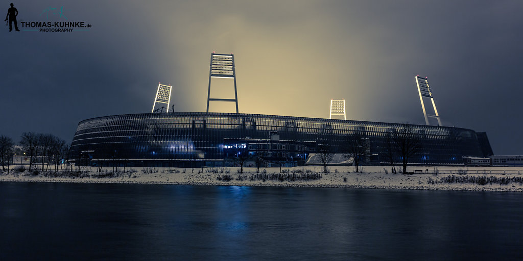 Weserstadion im Schnee